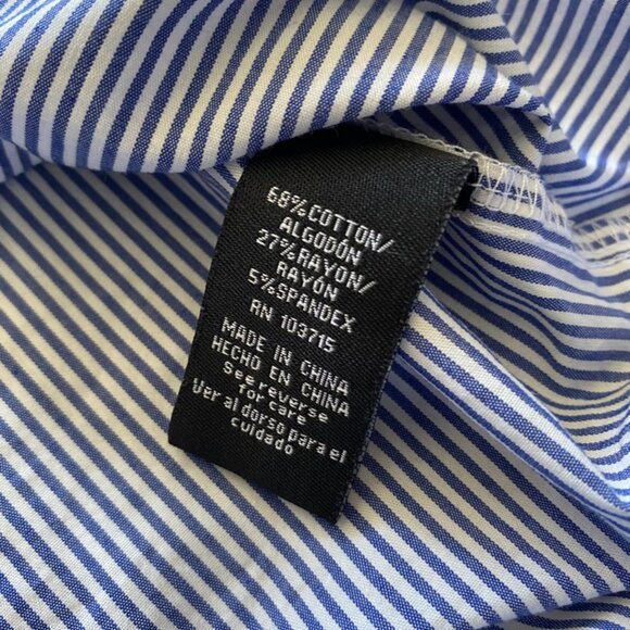 Zac & Rachel Off-the-Shoulder Blue Striped Blouse - Picture 5 of 10